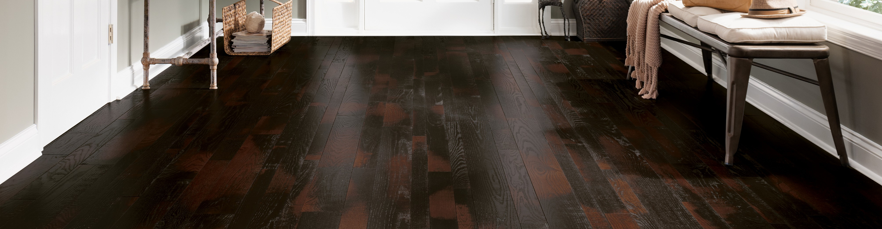 hardwood flooring in entryway